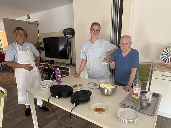 Waffelbacken mit Herz