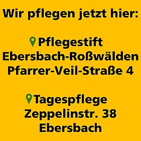 Kachel orange mit Text