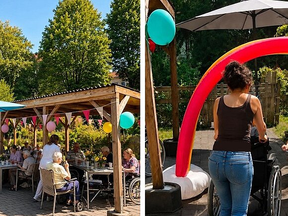 Fröhliches Miteinander beim Bewohnerfest im Pflegestift