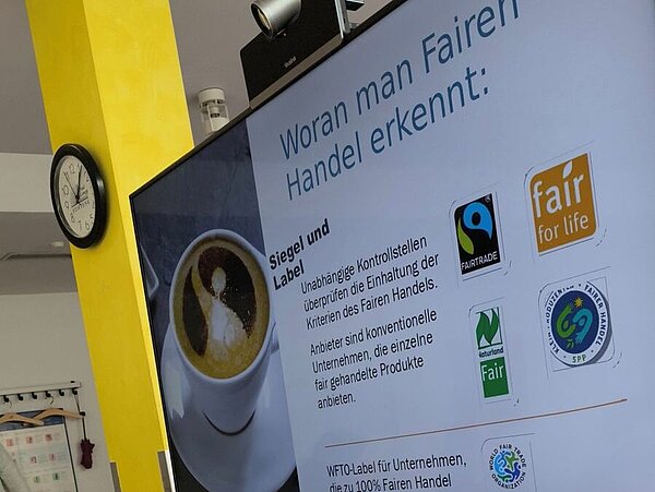 Bildschirm mit Präsentation