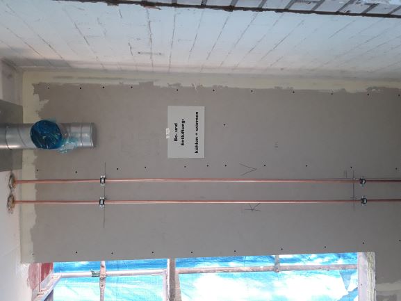 Rohbau Bewohnerzimmer mit Belüftung